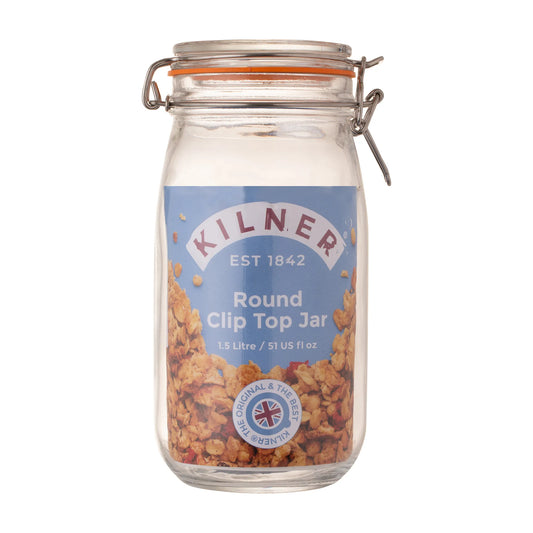 Kilner Clip Top Round Jar 1.5 Litre