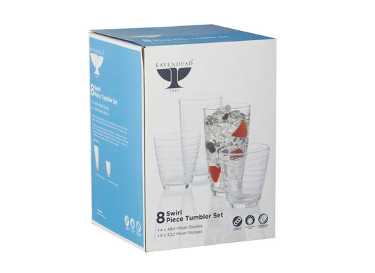Swirl Tumbler Set 8 Piece Ravenhead Essentials