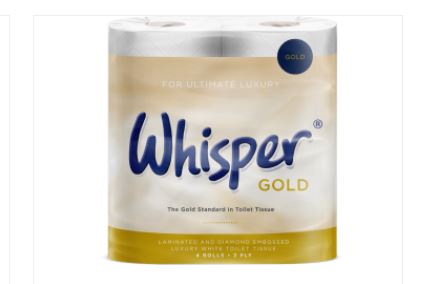 3 Ply Whisper Gold Toilet Rolls Per 40