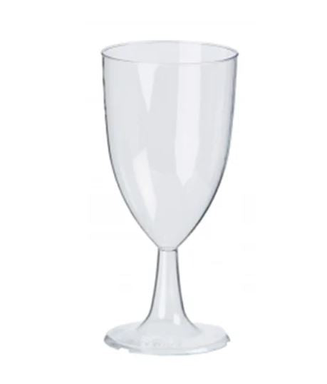 Plastic Stemmed Wine Glass Per 4