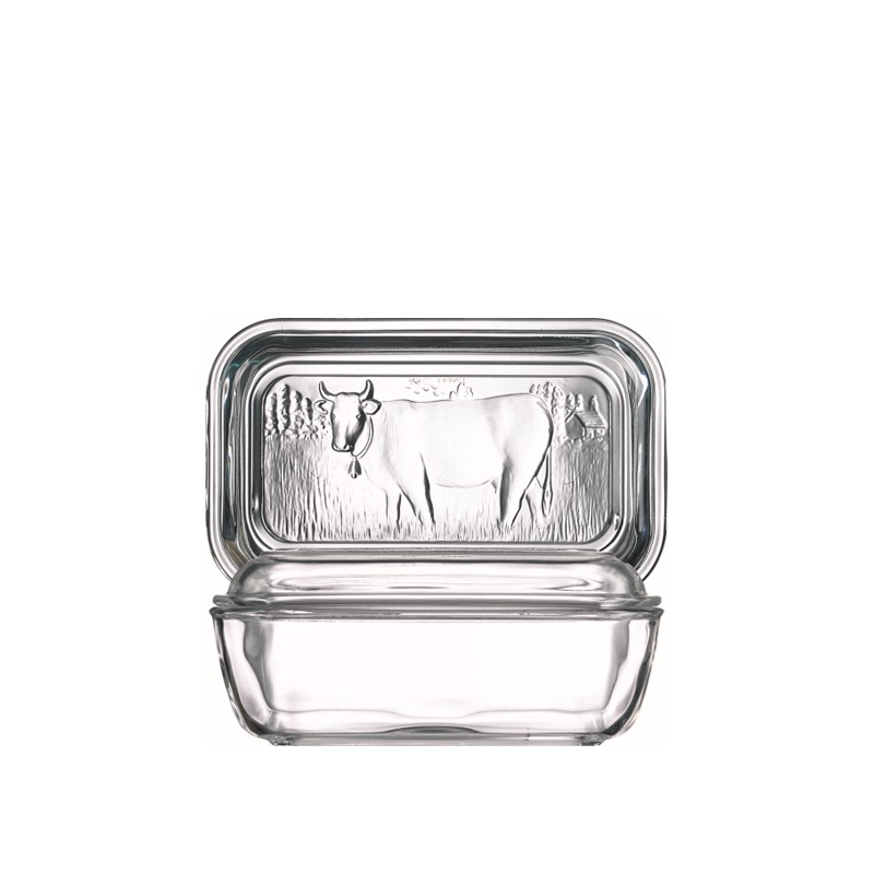 Arc Cow Glass Butter Dish