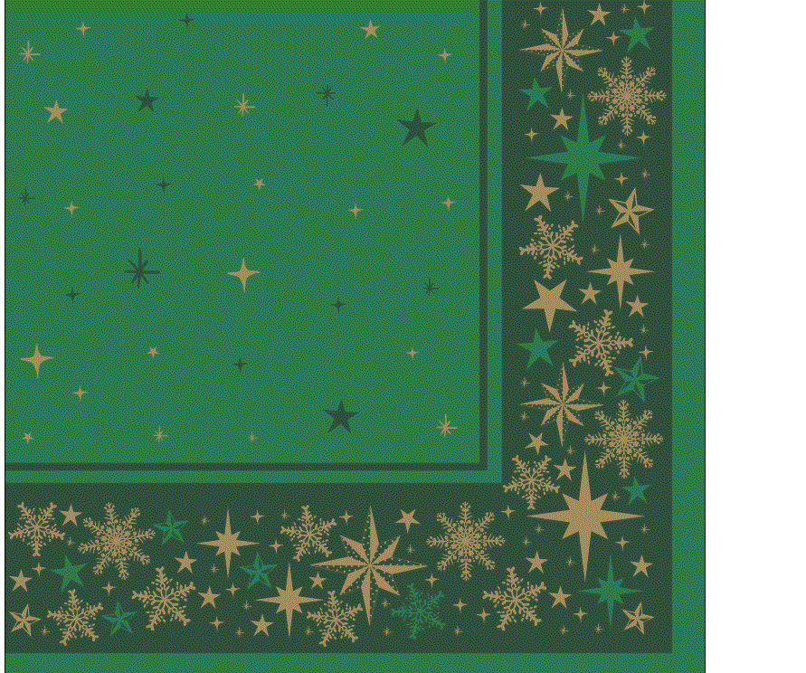 33cm 2Ply Green Merry & Bright Serviettes Per 100