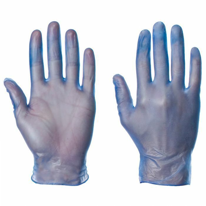 Disposable Vinyl Powder Free Blue Gloves Small