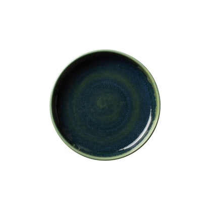 Aurora Vesuvius Burnt Emerald Round Stacking Tray/ Dishes 13.5cm Per 12