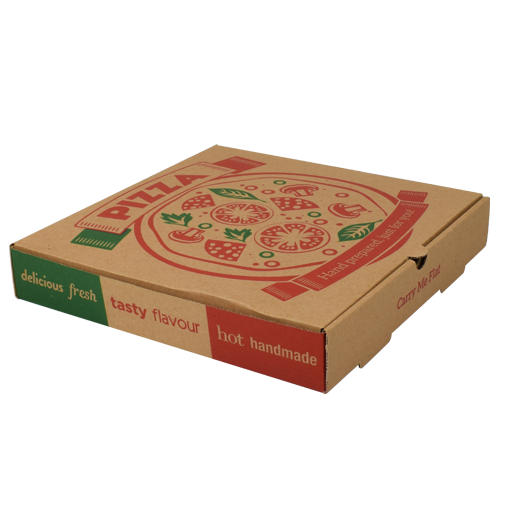 12" Printed Brown Pizza Boxes  Per 100