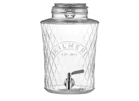 Kilner 5 Litre Diamond Glass Drinks Dispenser