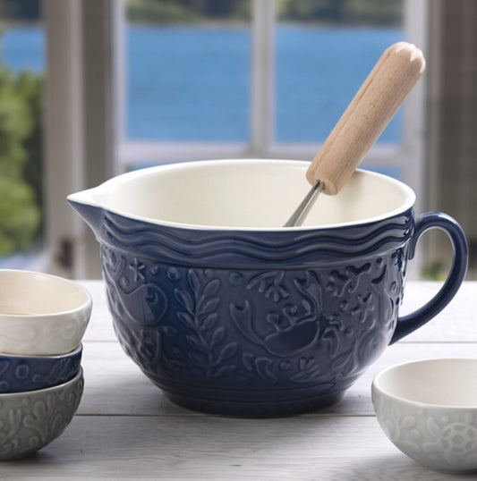 Mason Cash Nautical Navy Blue Batter Bowl