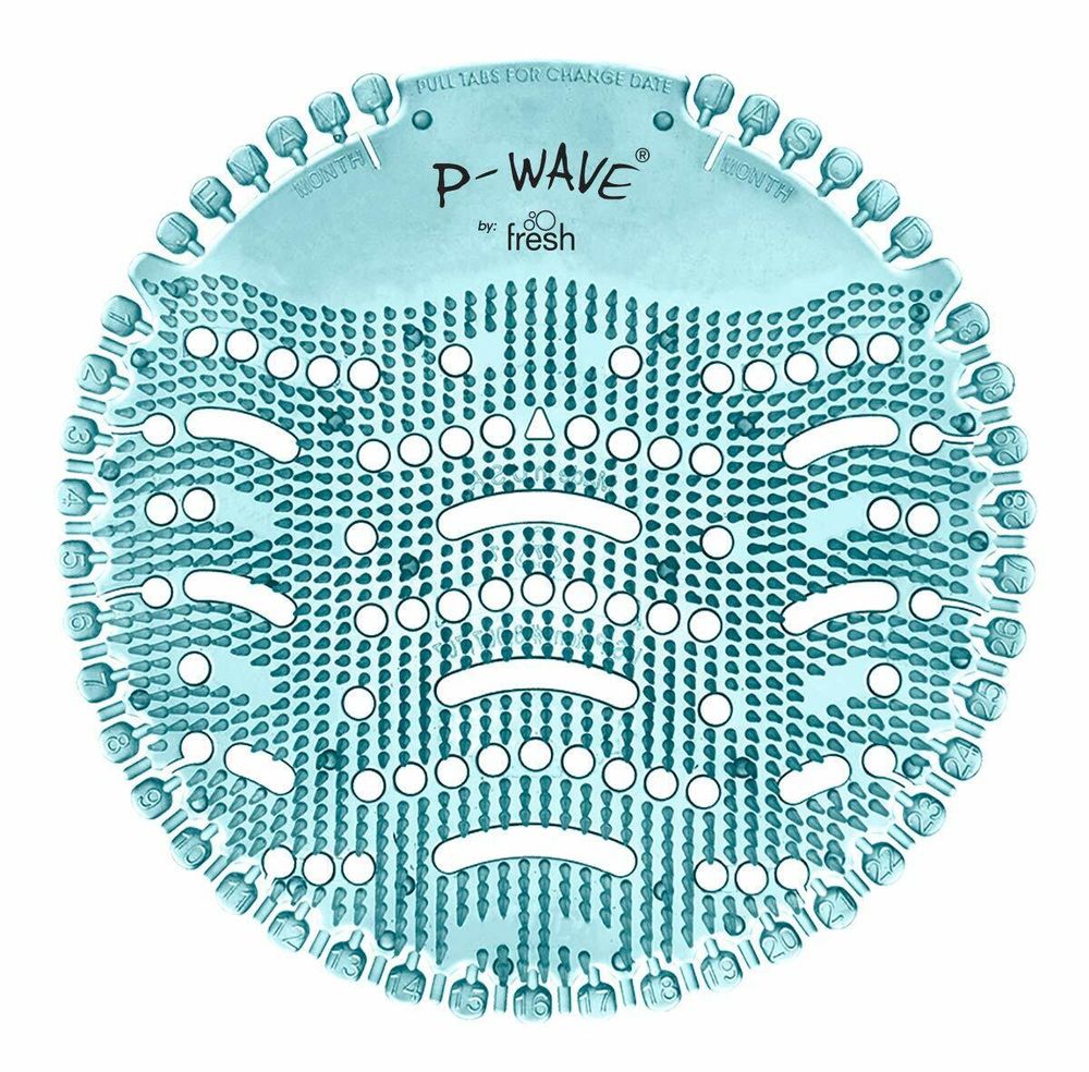 P-WAVE Slant6 Urinal Screen Ocean Mist Each