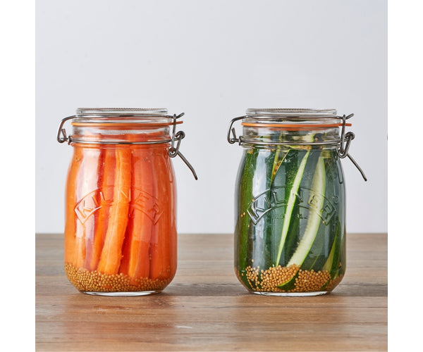 Round Kilner Cliptop Jars 1 litre Per 4