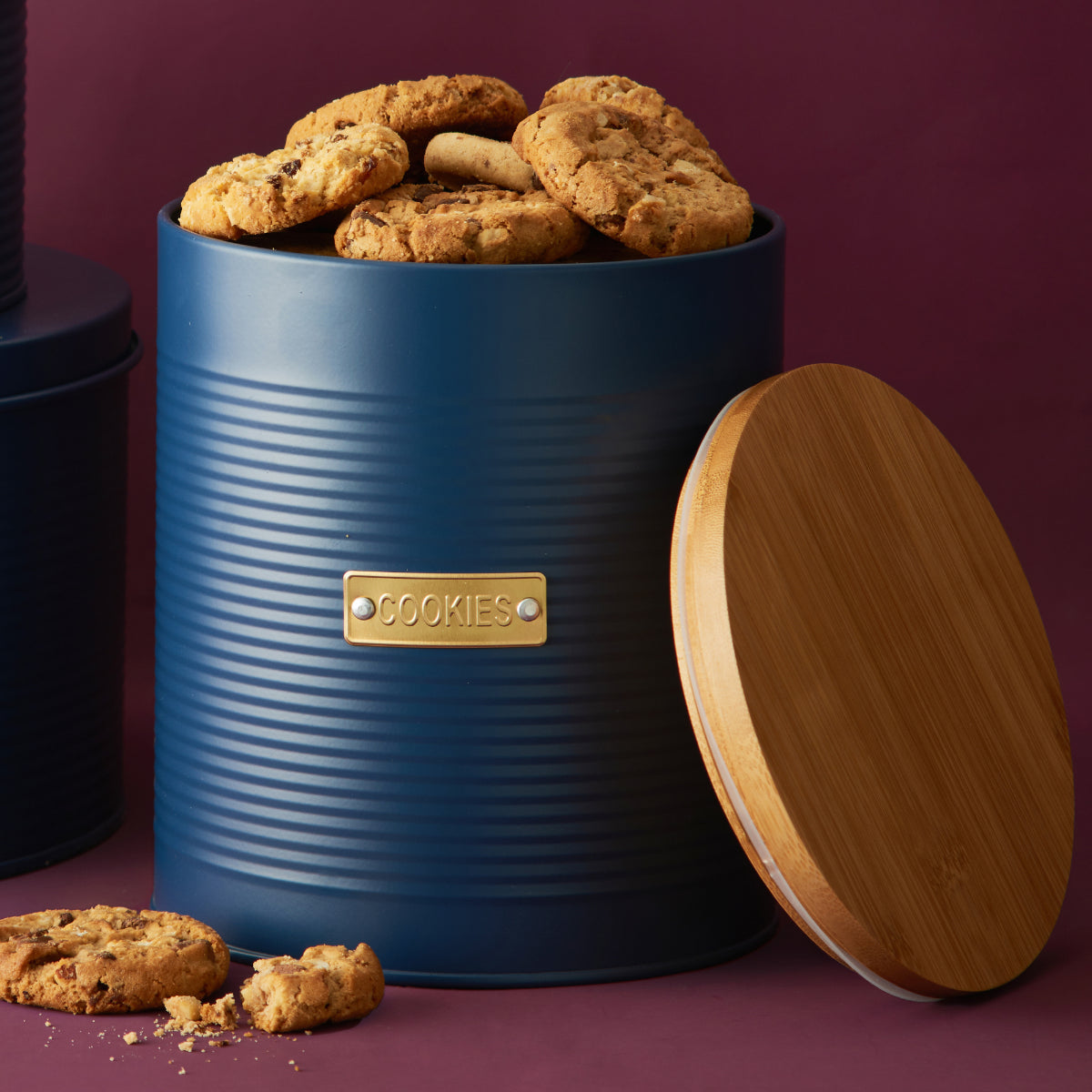 Typhoon Otto Navy Cookie Storage Jar