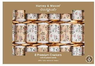 12.5" Gold Foliage Christmas Crackers - Pack of 8