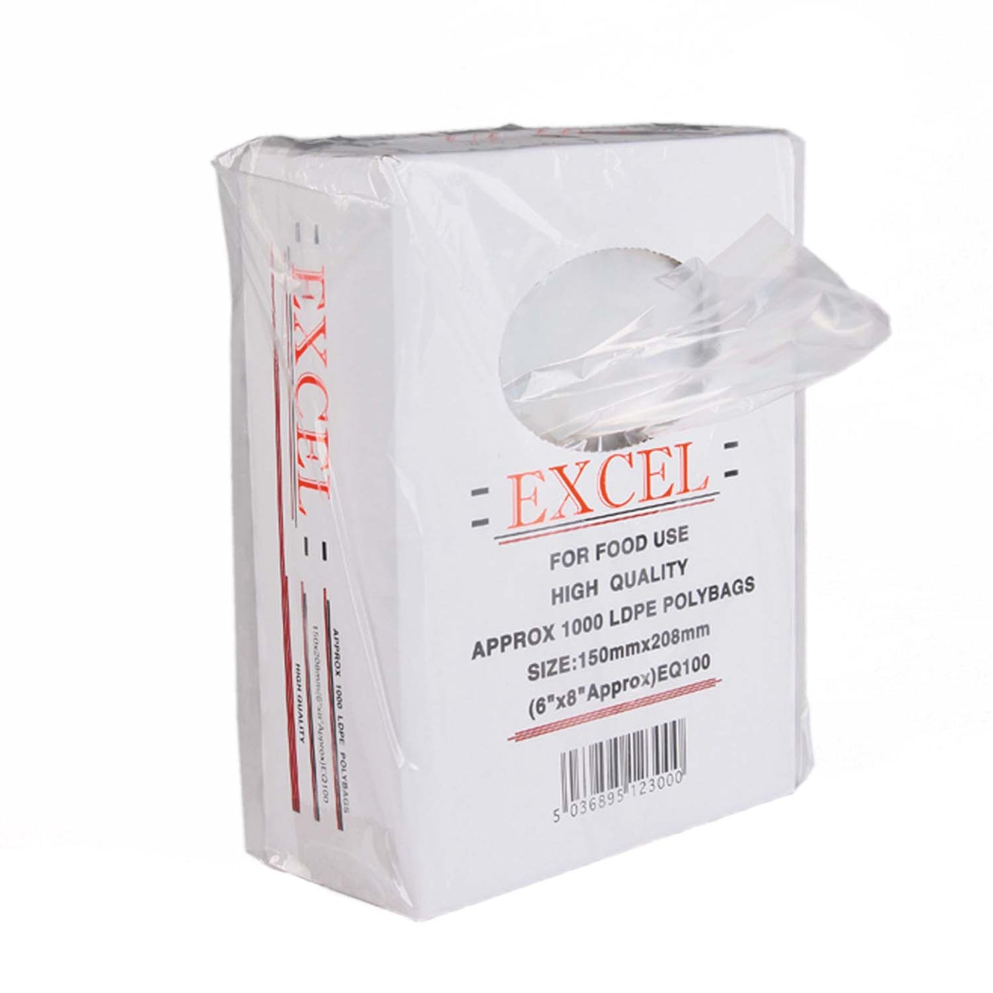 10x12" Clear Light Duty Bags 250x308mm