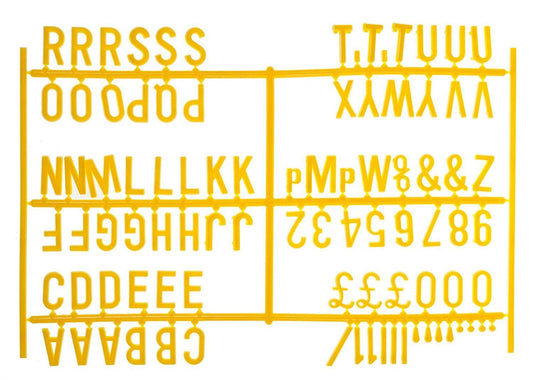 3/4" Letter set (540 Letters) Yellow