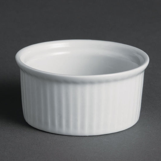 2.75" 70mm Olympia Porcelain Whiteware Ramekins Per 12
