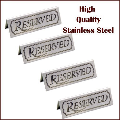 S/Steel Reserved Signs per 4