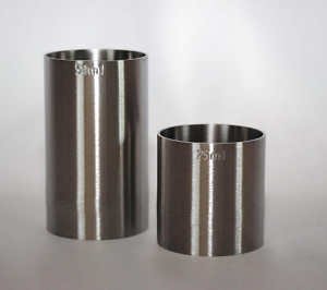 25ml & 50ml Stainless Steel Thimble Measures CE Set