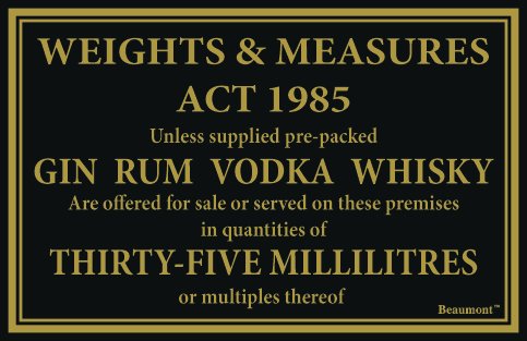 35ml weights and measures Law sign