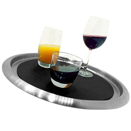 16" Stainless Steel Tray Round Non-Slip 41cm