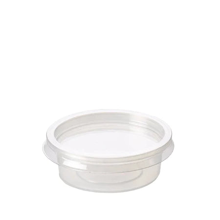 2oz Round Plastic Containers & Lids