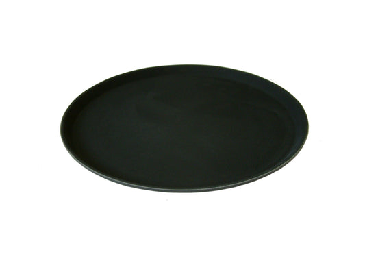 14" Round Black Non Slip Trays Per 6