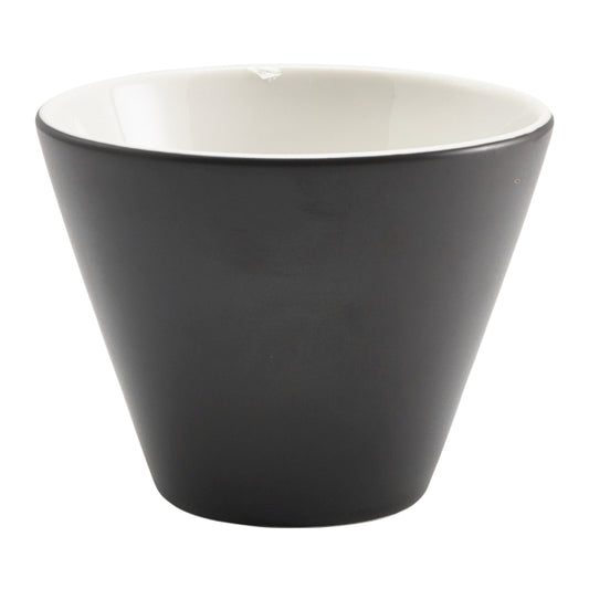 Royal Genware conical bowl 10.5cm matt black x 6
