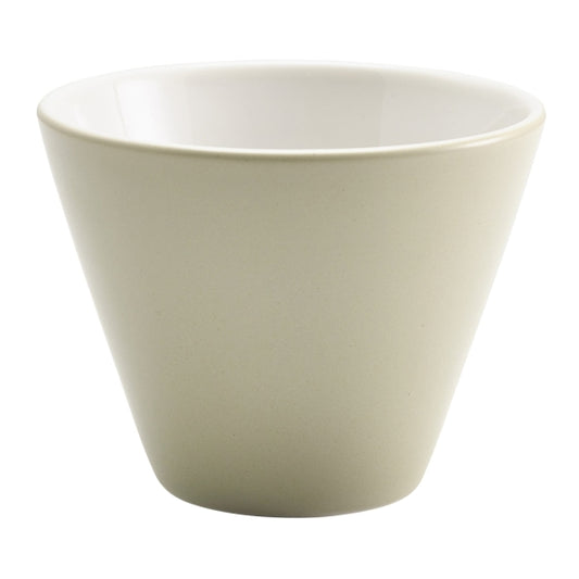 Royal Genware conical bowl 10.5cm matt pebble x 6