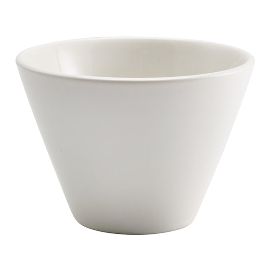 Royal Genware conical bowl 12cm matt white x 6