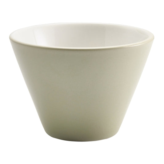 Royal Genware conical bowl 12cm matt pebble x 6