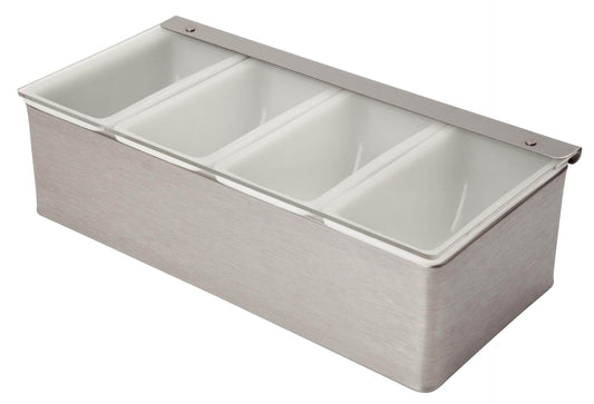 Stainless Steel 4 Comp Condiment Holder