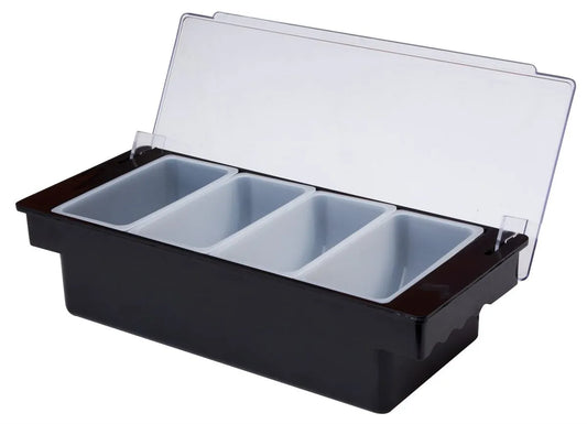 Black 4 Comp. Condiment Holder
