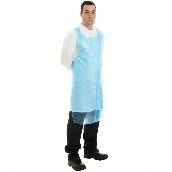 BLUE Disposable Aprons 27x42" Per 200