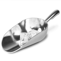 Genware 202-6 Aluminium Scoop, 6" Length, 12 oz.