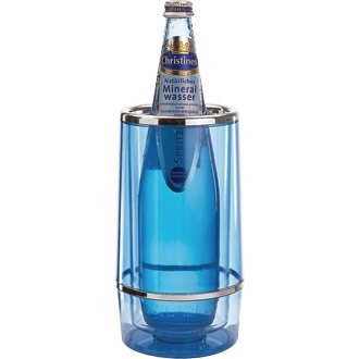 APS Wine Bottle Cooler - Blue Tint Acrylic Each