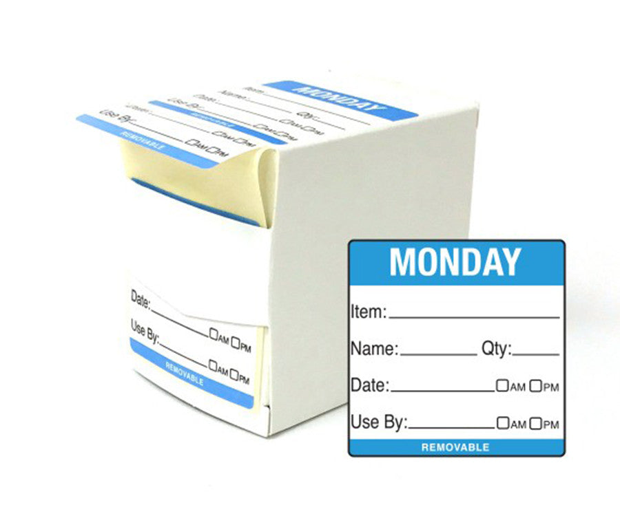 'Monday' 50mm Food Rotation Label Per 500