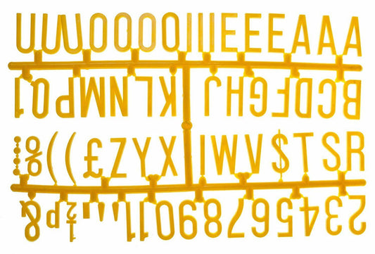 1 1/4" Letter set (390 Letters) Yellow