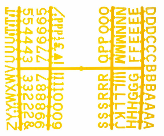 1/2" Letter set (660 Letters) Yellow