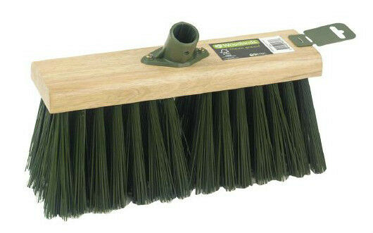 12" Green PVC Stiff  Broom Head