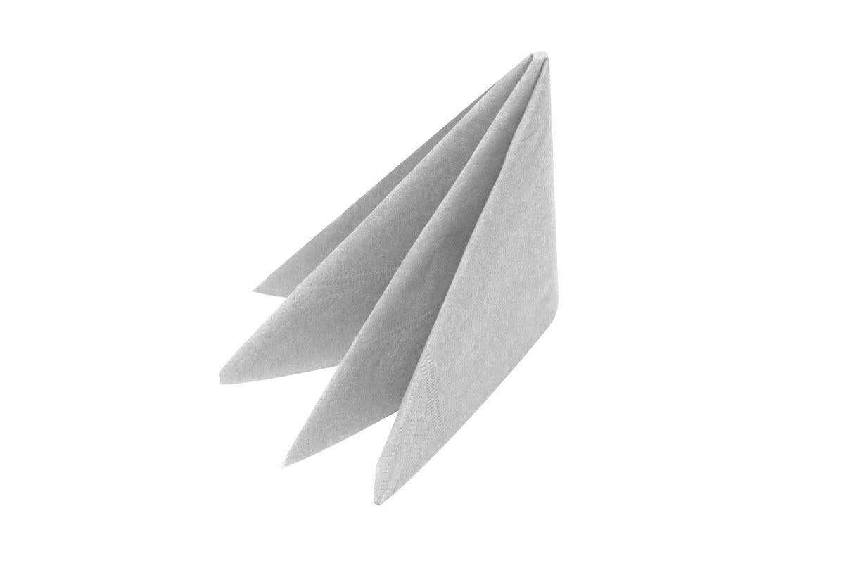 40cm 3Ply Silver Serviettes Per 100