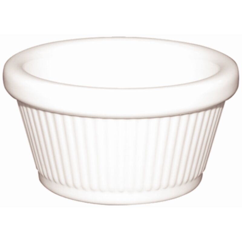 3oz White Fluted Melamine Ramekins