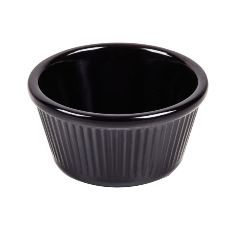 3oz Black Fluted Melamine Ramekins