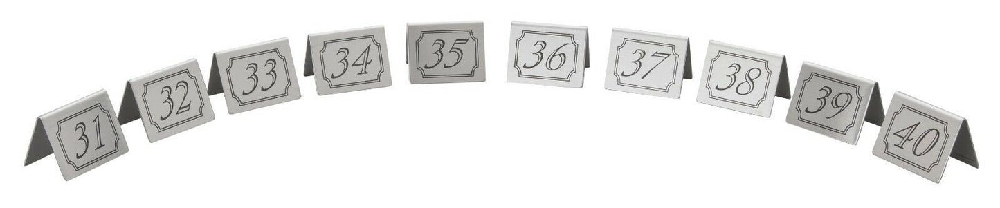 31-40 S/Steel Table Numbers