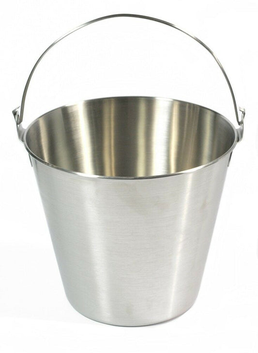 12Ltr StainlessSteel Bucket with Strip Handle