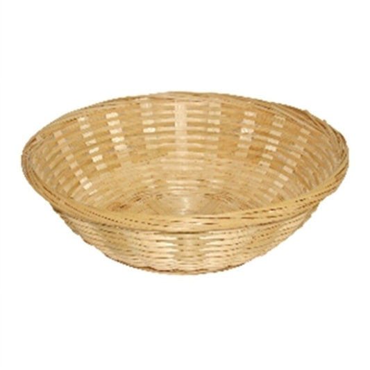 8"/20cm Poly Rattan Round Basket Light Brown each