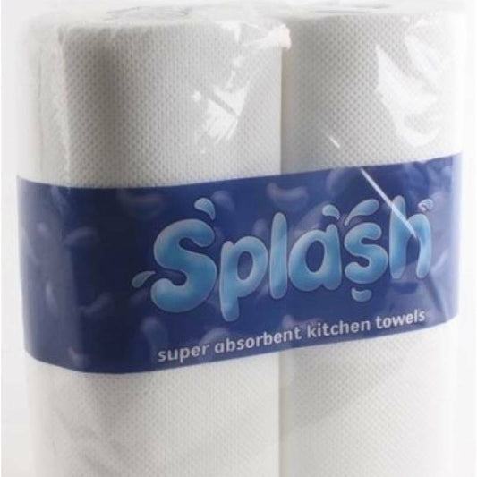 2ply Splash White Kitchen Towel Rolls Per 24