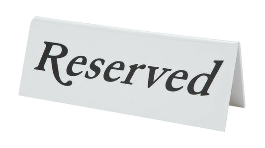 Plastic Table Reserved Sign Per 5