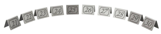 21-30 Stainless Steel Table Numbers