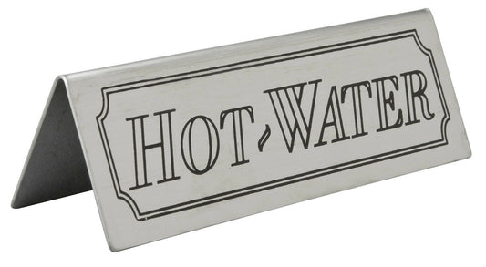 S/Steel Hot Water Table Sign each