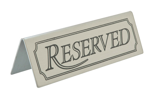 S/Steel Reserved Signs Per 5