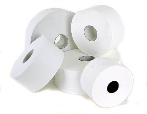 2ply White 300m Jumbo Toilet Rolls per 6