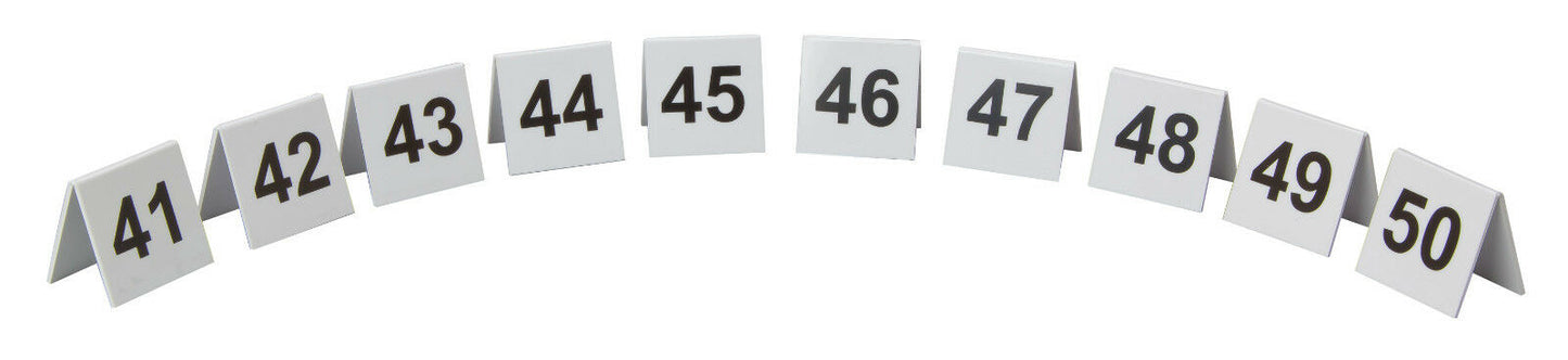 41-50 Plastic Table Number Set 50x50mm